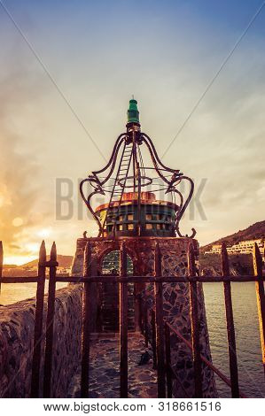 Sunrise In Colliure, Southern France, At The Lighthouse