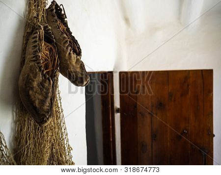 Taman, Russia - August 1, 2019: Different Things In The House Of The Poet Mikhail Lermontov. The Hou