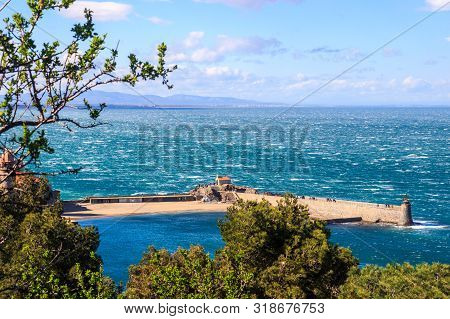 View Of The Harbor And The Church Of Colliure, Southern France
