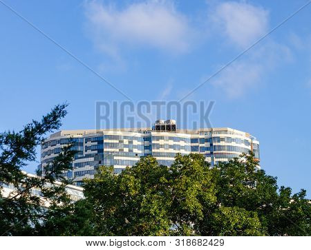 Sochi, Russia - November 24, 2018: Residential Complex Krasnaya Ploshad` (red Square) - The Upper Pa