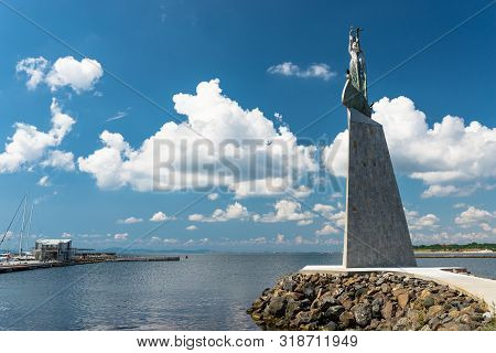 Nessebar, Bulgaria July 15, 2019. Statue Of Saint Nicholas In Nessebar In Bulgaria. A Popular Landma