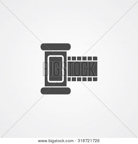 Film Ree Icon Vector, Filled Flat Sign, Solid Pictogram Isolated On White. Symbol, Logo Illustration