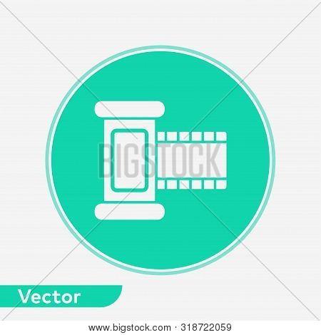 Film Ree Icon Vector, Filled Flat Sign, Solid Pictogram Isolated On White. Symbol, Logo Illustration