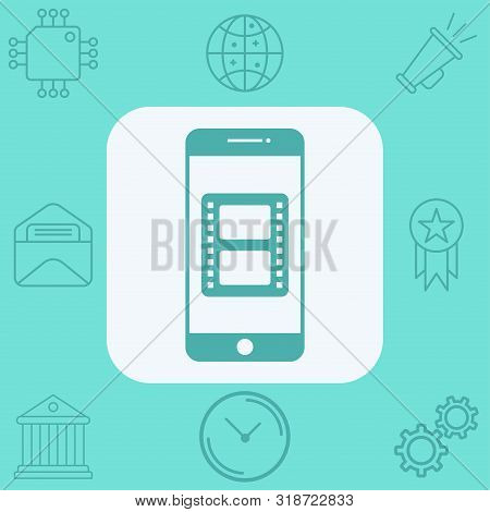 Film Ree Icon Vector, Filled Flat Sign, Solid Pictogram Isolated On White. Symbol, Logo Illustration