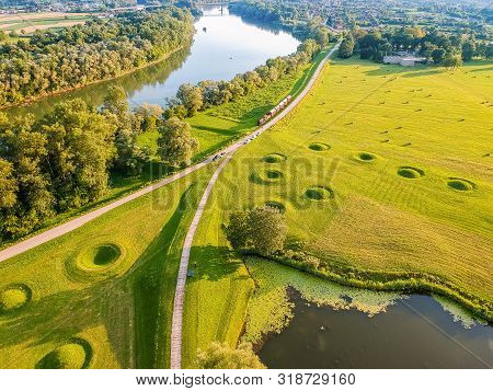 Jasenovac, Croatia - July 14, 2019. Area Of Museum And Monument Of Holocaust