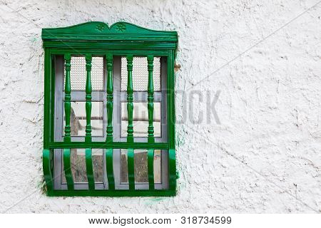 Detail Of The Beautiful Antique Houses Of The Small Town Of Mongui In Colombia