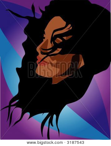 Ragazza capelli neri