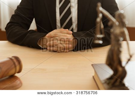 Lawyer Or Attorney Are Listening To Problem Or Lawsuit From Client. Legal Services Concept.