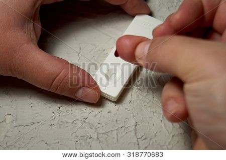Hiv Self-test Finger With A Drop Of Blood. Hiv Test Express.