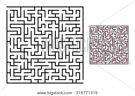 Abstract Maze / Labyrinth With Entry And Exit. Vector Labyrinth 271.