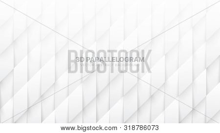3d Vector Parallelogram Pattern Conceptual Sci-fi Abstract White Background. Science Technological T
