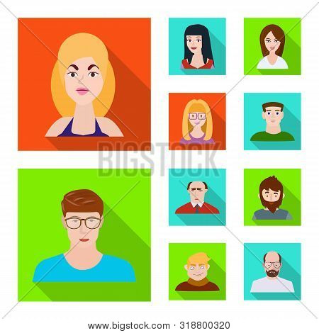Vector Design Of Avatar And Person Icon. Collection Of Avatar And Profession Vector Icon For Stock.