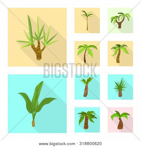 Isolated Object Of Nature And Flora Logo. Set Of Nature And Ecology Vector Icon For Stock.