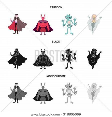 Vector Illustration Of Mystic And Hell Icon. Collection Of Mystic And Devilry Stock Vector Illustrat