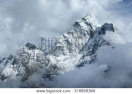 View Of Ama Dablam On The Way To Everest Base Camp, Nepal