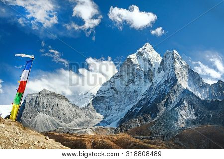 View Of Ama Dablam On The Way To Everest Base Camp, Nepal