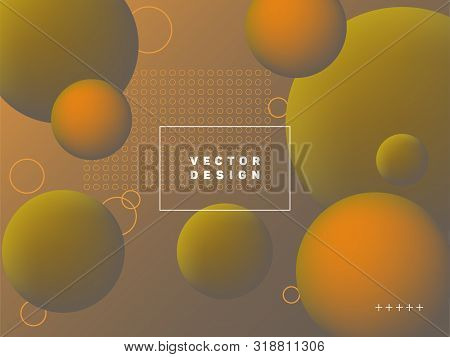 Trendy Gradient Spherical Shapes Geometric Vector Background. Colorful Abstract Banner Graphic Desig