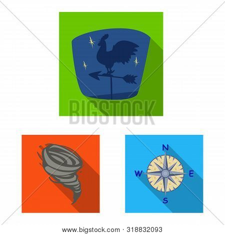 Vector Illustration Of Weather And Climate Sign. Collection Of Weather And Cloud Stock Vector Illust
