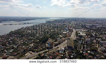 Freight Trains On City Cargo Terminal. Railways In Train Parking. Cargo Train Platform With Freight 