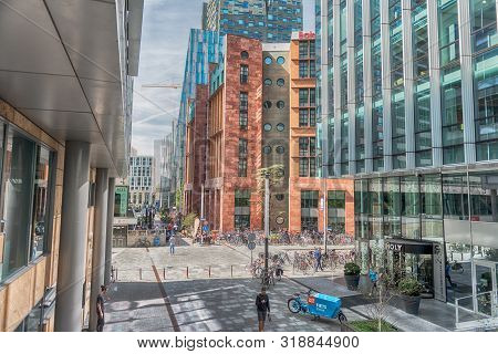 Amsterdam, Claude Debussylaan, The Netherlands, 08/23/2019, Modern Office Buildings In Amsterdam, Zu