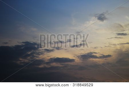 Non-edited Blue Bright Evening Sky