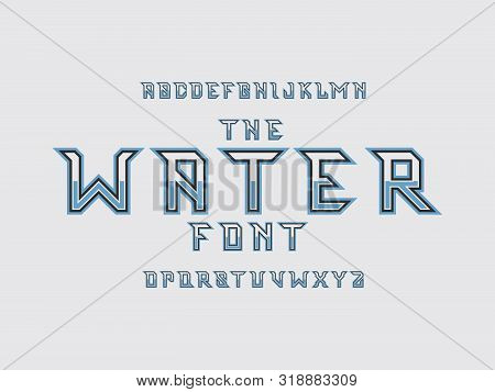Water Font Vector Alphabet Letters Typeface Design Typography Graphic