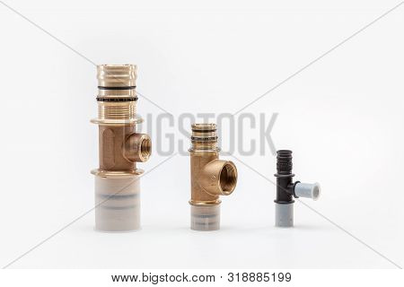 Switch Or Connection Pieces For Water Pipes As Well As Potable Water And Heating
