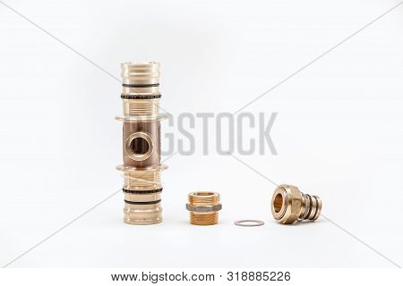 Switch Or Connection Pieces For Water Pipes As Well As Potable Water And Heating