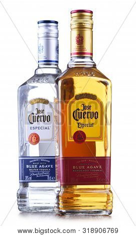 Poznan, Pol - Aug 21, 2019: Bottles Of Jose Cuervo, A Brand Of The Best-selling Tequila In The World