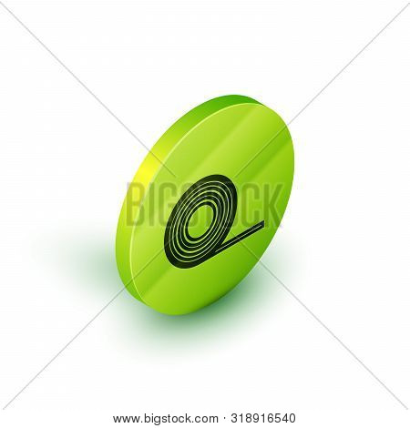Isometric Line Scotch Icon Isolated On White Background. Roll Of Adhesive Tape For Work And Repair. 