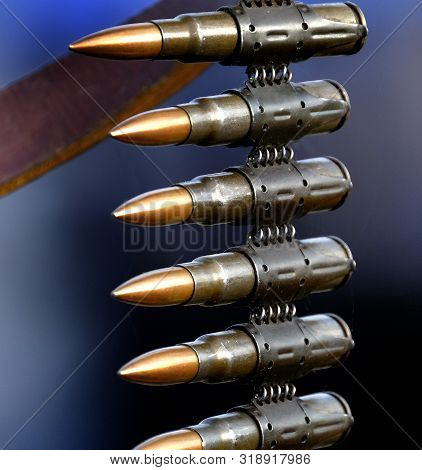 7.92 Mm Mauser Rounds Linked For Use In German Second World War Mg34 Machine Gun.