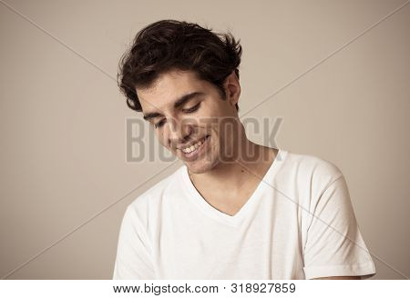 Portrait Of Lucky Man Feeling In Love In Looking Confident And Happy
