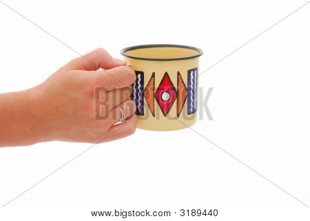 มือกับ Mug แอฟริกา
