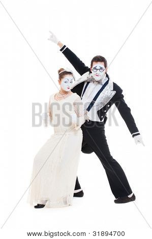 tiro do Studio de dança engraçado mimos. isolado no branco