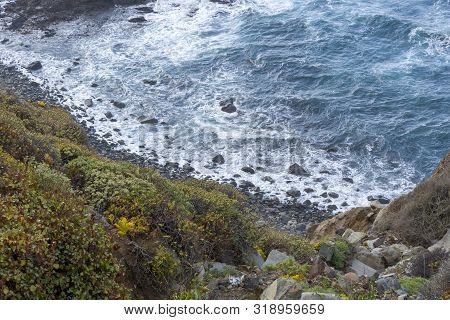 Mountains And Sea On The Island Of Tenerife.