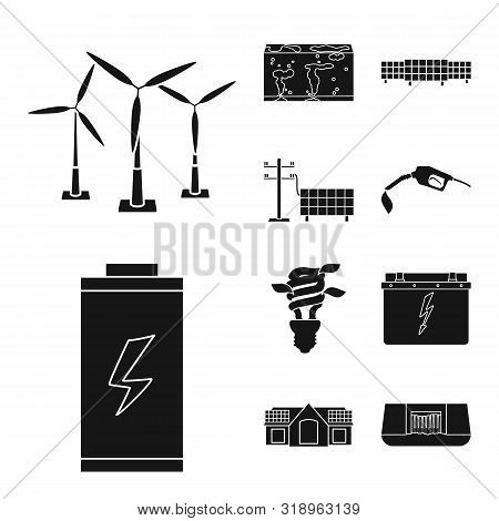 Vector Design Of Climate And Alternative Sign. Collection Of Climate And Nature Stock Vector Illustr