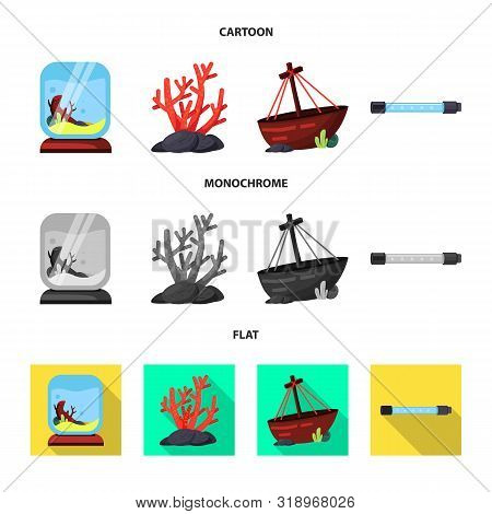 Isolated Object Of Natural And Hobby Symbol. Collection Of Natural And Interior Stock Vector Illustr