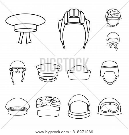 Isolated Object Of Uniform And Soldier Icon. Collection Of Uniform And Modern Stock Vector Illustrat