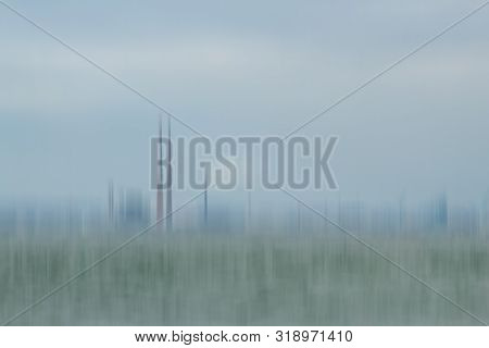 An Artistic Impression of Poolbeg Industrial Landscape on the Sea, Dublin Bay