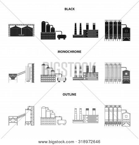 Vector Design Of Production And Structure Logo. Set Of Production And Technology Stock Vector Illust