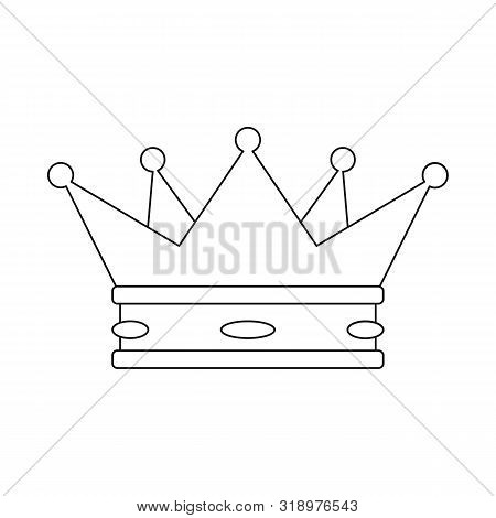 Vector Illustration Of Crown And King Icon. Set Of Crown And Gold Vector Icon For Stock.