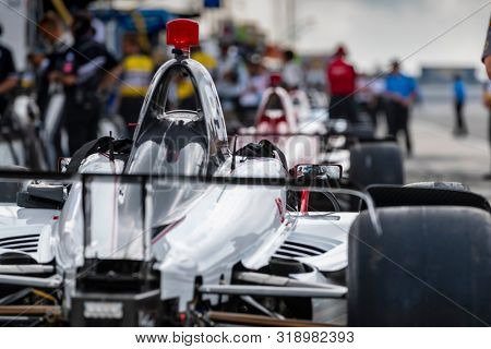 August 17, 2019 - Long Pond, Pennsylvania, USA: The NTT IndyCar Series teams prepare to practice for the ABC Supply 500 at Pocono Raceway in Long Pond Pennsylvania.