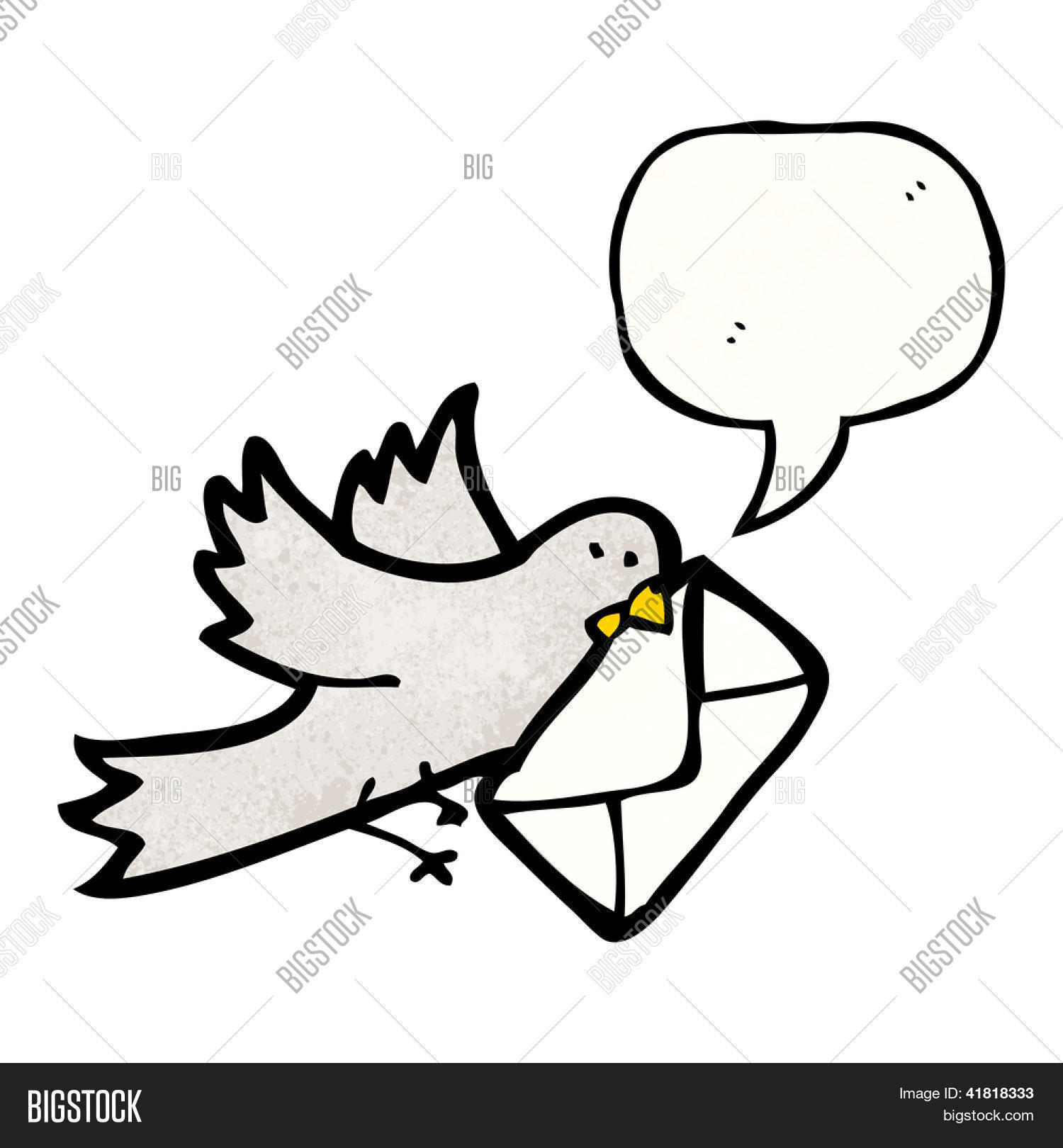 Cartoon Pigeon Letter Vector & Photo (Free Trial) Bigstock