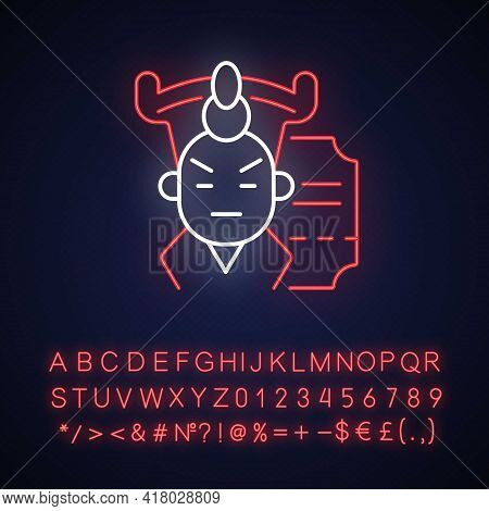 Chinese Opera Neon Light Icon. Traditional Cantonese Performative Art. Hong Kong Music Show. Outer G