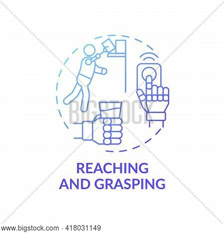 Reaching And Grasping Concept Icon. Upper-limb Prostheses Idea Thin Line Illustration. Movements Coo