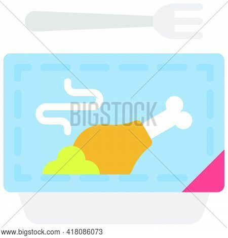 Frozen Food Icon, Supermarket And Shopping Mall Related Vector Illustration