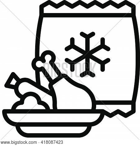 Frozen Food Icon, Supermarket And Shopping Mall Related Vector Illustration