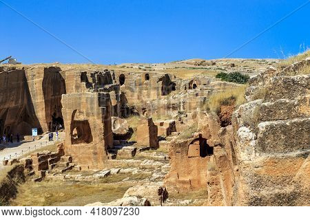 Dara, Turkey - October 11, 2020: This Is An Archaeological Site Of An Ancient Necropolis Located In 
