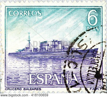 Spain - Circa 1964: A Stamp Printed In The Spain Shows Series Dedicated In Tribute To The Spanish Na