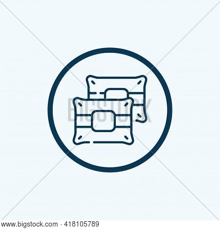 Pillow Icon Isolated On White Background From Stay At Home Collection. Pillow Icon Thin Line Outline